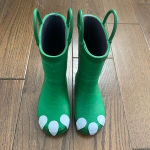 Cat & Jack Green Kids Rain Boots - Size 7